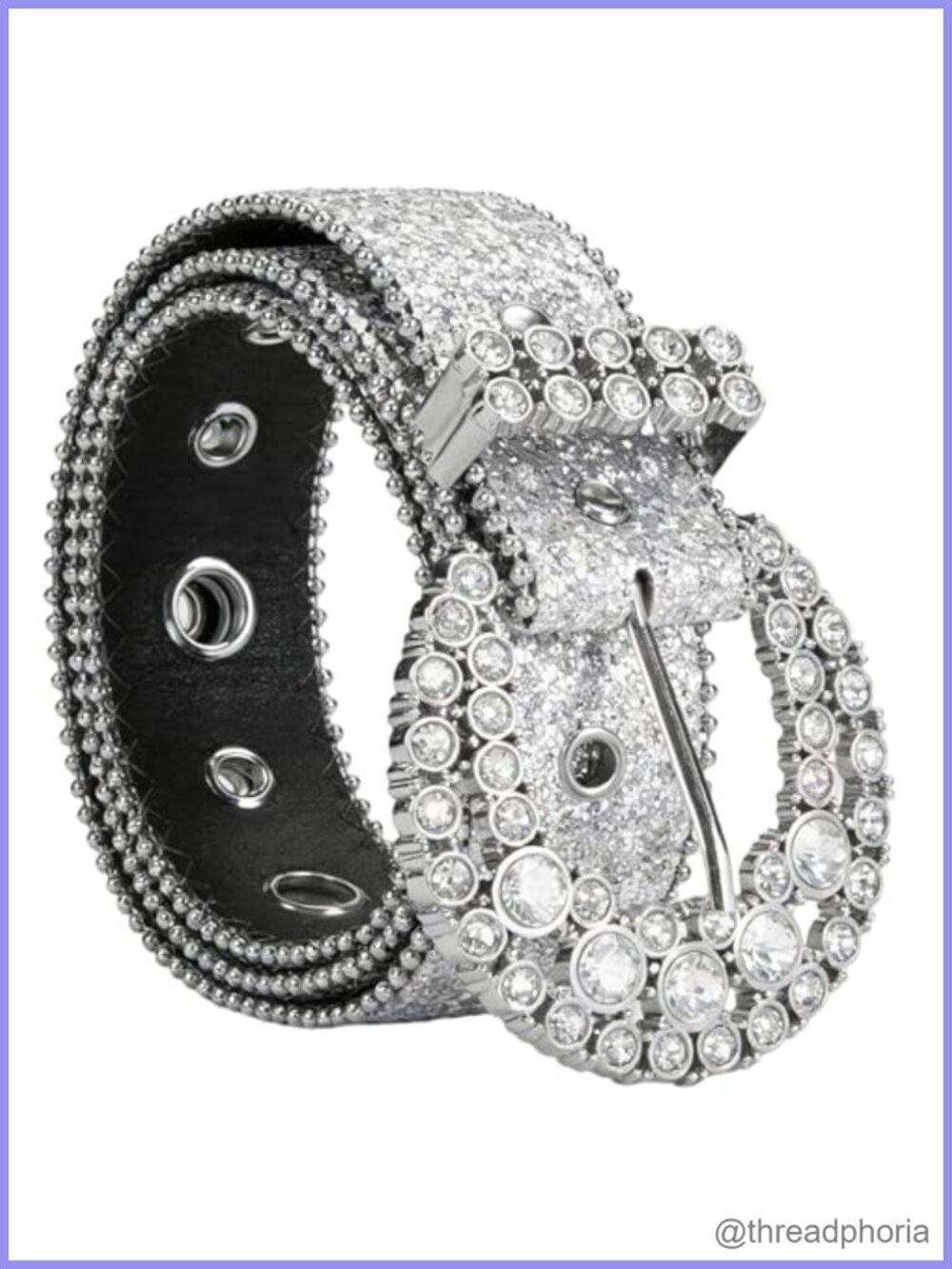 Rhinestone Western Belt Sparkly Glitter Waist Strap Cowgirl